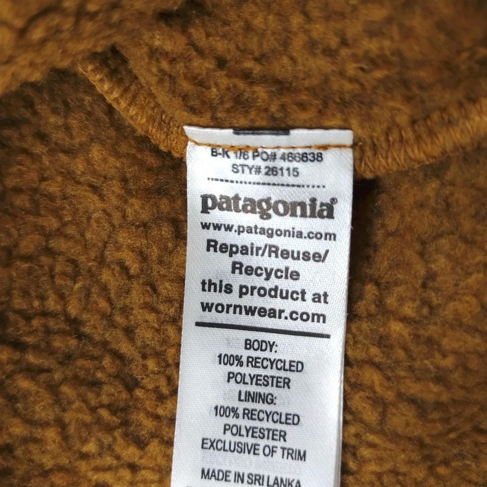 Patagonia Jacket Womens Large Raptor Brown Better Sweater Zippered Chore 26115 - Picture 9 of 16